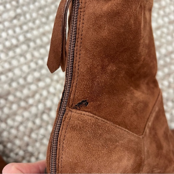 Brown suede boots - Picture 3 of 6